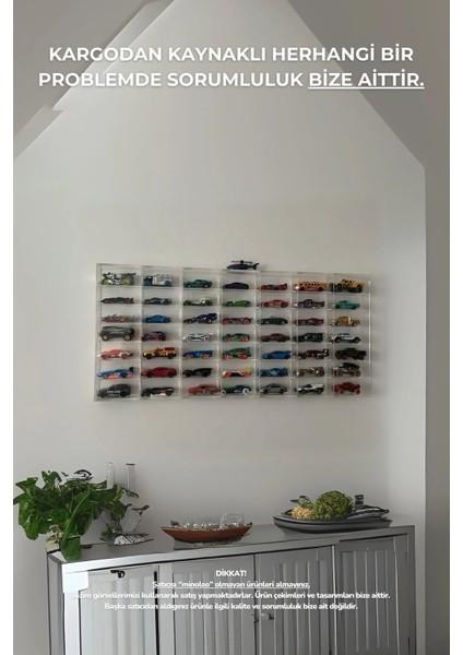 49 Kapasiteli Pleksi Kapaklı Hot Wheels Sergileme Rafı Diecast Matchbox Araba 1:64 Ölçek indirimleri