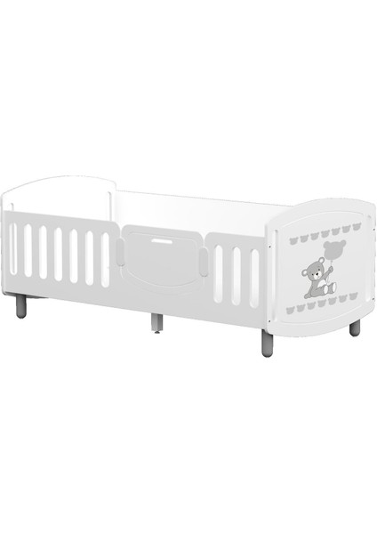 MeltemKids Sweet Bear Çocuk Odası Montessori Karyola 90x190 cm