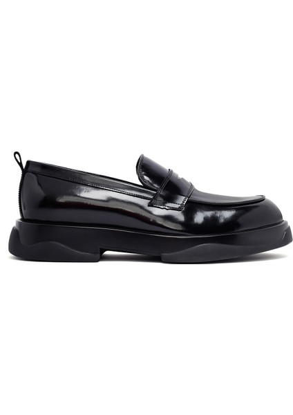 Erkek Siyah Deri Loafer 25WFD621322