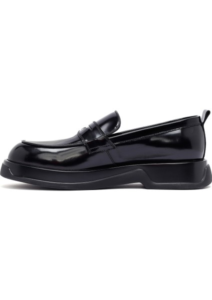 Erkek Siyah Deri Loafer 25WFD621322 fiyatları