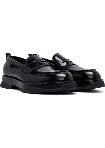 Erkek Siyah Deri Loafer 25WFD621322 modelleri
