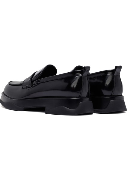 Erkek Siyah Deri Loafer 25WFD621322 indirimleri