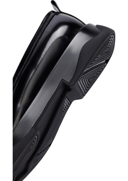 Erkek Siyah Deri Loafer 25WFD621322