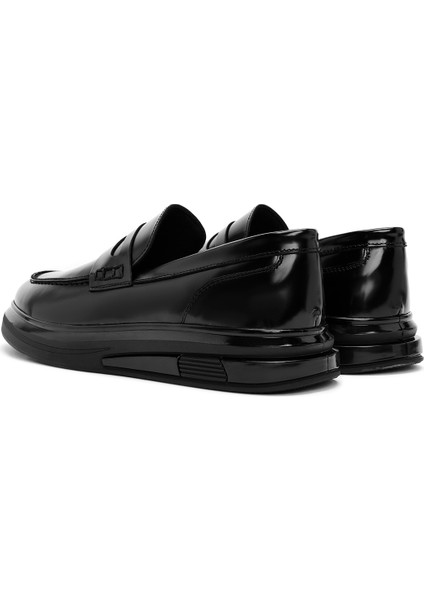 Erkek Siyah Deri Casual Loafer 25WFD661522 indirimleri