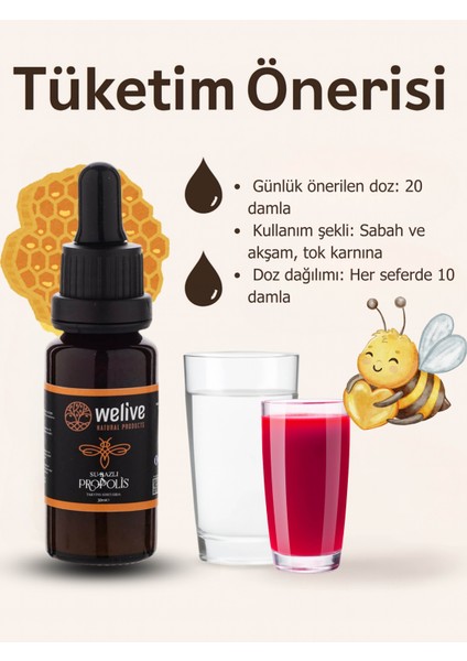 Su Bazlı Propolis Damla Plus – 30 ml – %10 Anadolu Propolisi, Alkolsüz modelleri