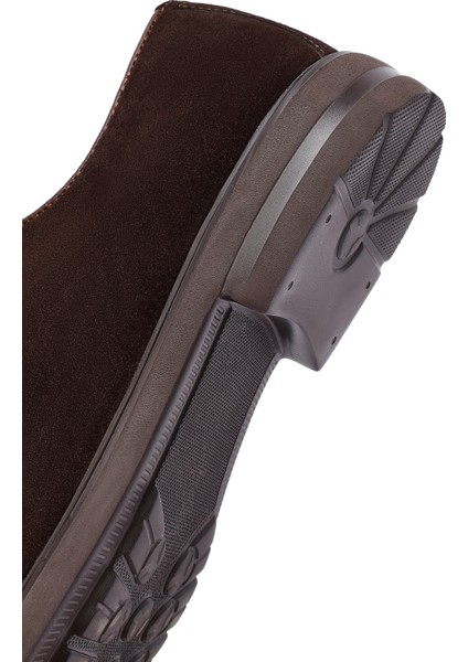 Erkek Kahverengi Bağcıklı Süet Deri Casual Ayakkabı 25WFD710210