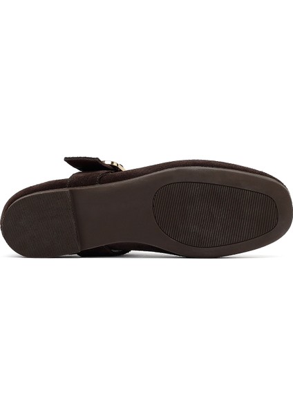 Kadın Kahverengi Tokalı Süet Deri Babet 25AFD270210 fırsatları