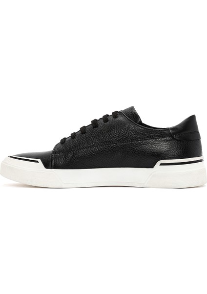 Erkek Siyah Bağcıklı Deri Sneaker 25WFD6207FT fiyatları