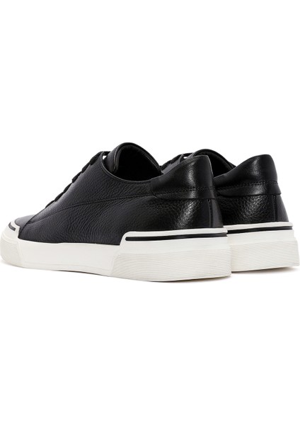 Erkek Siyah Bağcıklı Deri Sneaker 25WFD6207FT indirimleri