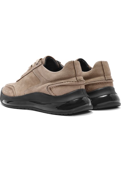 Erkek Vizon Bağcıklı Kalın Tabanlı Nubuk Deri Sneaker 25WFD6114V3 indirimleri