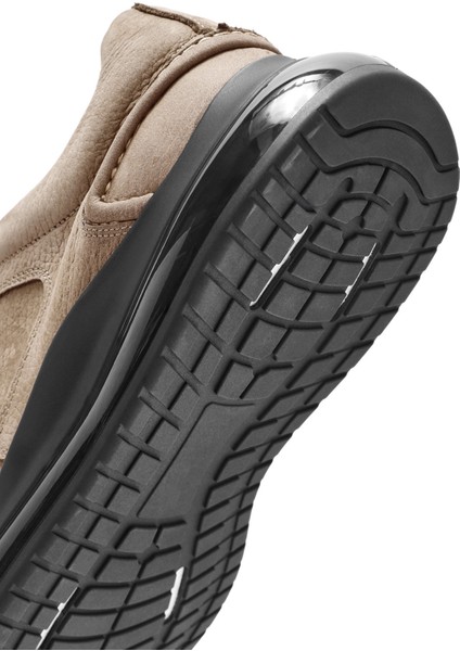 Erkek Vizon Bağcıklı Kalın Tabanlı Nubuk Deri Sneaker 25WFD6114V3