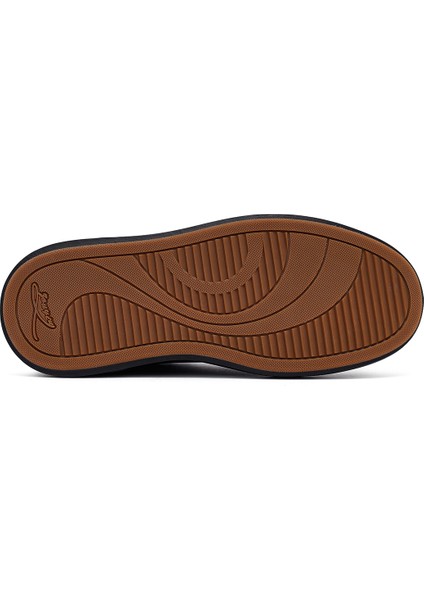 Erkek Siyah Bağcıklı Kalın Tabanlı Deri Sneaker 25WFD611618 fırsatları