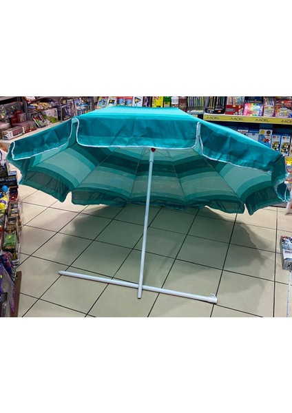 Şemsiye Deniz Plaj Piknik Bahçe Balkon Güneş Teras 10 Telli Eğilebilir 2 M Çap Yeşil fiyatları