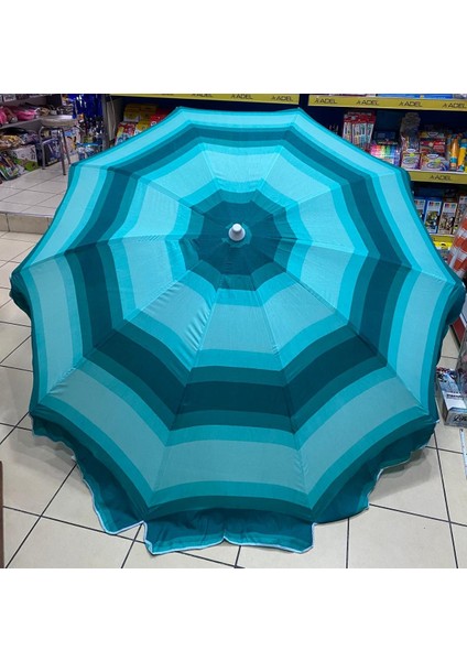 Şemsiye Deniz Plaj Piknik Bahçe Balkon Güneş Teras 10 Telli Eğilebilir 2 M Çap Yeşil modelleri