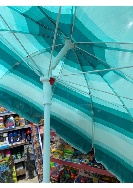 Şemsiye Deniz Plaj Piknik Bahçe Balkon Güneş Teras 10 Telli Eğilebilir 2 M Çap Yeşil fırsatları