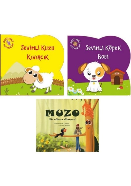 Set Sevimli Kuzu Kıvırcık -Sevimli Köpek Bobi - (Muzo Kitabı Hediye)