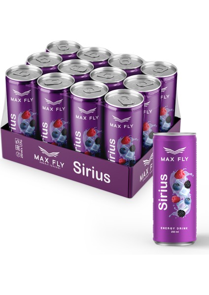 Sirius Enerji Içeceği 250 ml 12 Adet