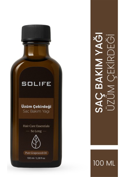 Üzüm Çekirdeği Saç Bakım Yağı 100 ml