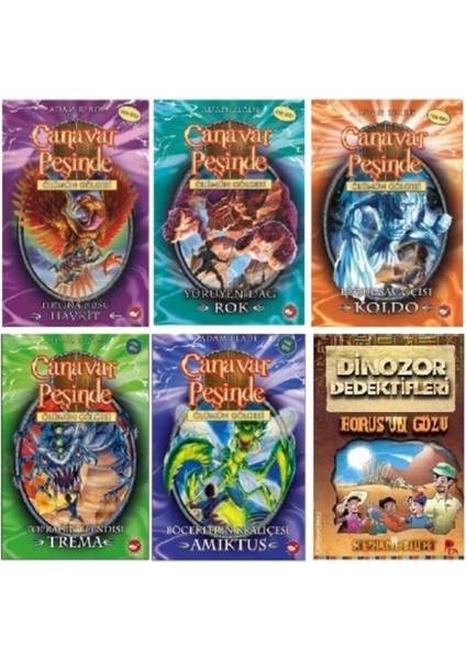 Adam Blade Canavar Peşinde Seti 7 5 Kitap - Dinozor Dedektifleri Horus'un Gözü