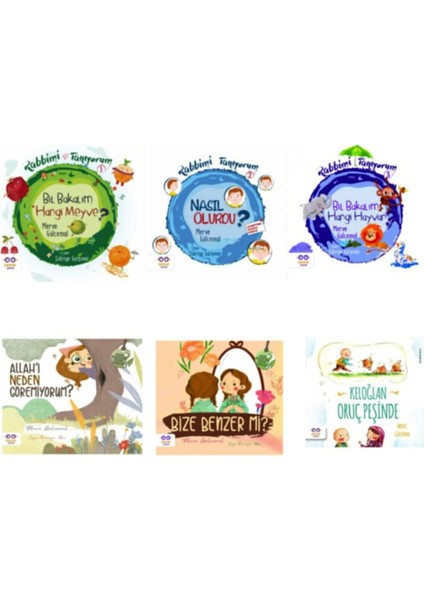 Rabbimi Tanıyorum 1-2-3 Küçük Merve'nin Büyük Soruları 1-2 Keloğlan Oruç Peşinde 6 Kitap Set
