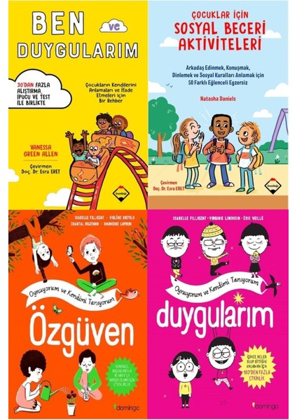 Ben ve Duygularım+Çocuklar Için Sosyal Beceri Aktiviteleri+Özgüven+Duygularım / 4 Kitap Set
