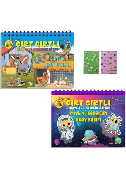Cırt Cırtlı Çiftlik Bizim Evimiz - Miyu ve Robo Can ( 2 Ad Not Defteri Hediye)