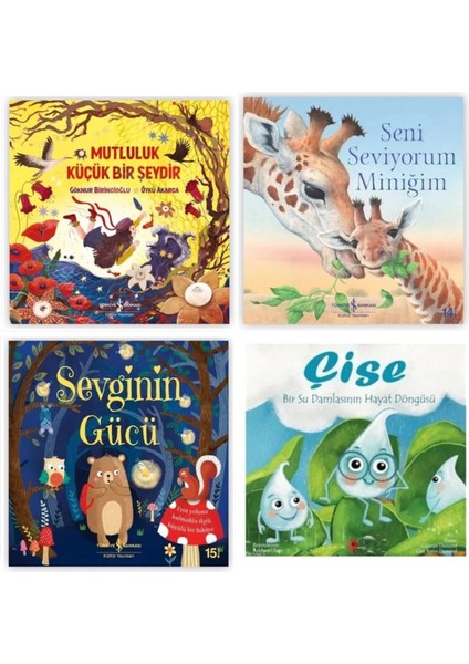 Öykü Seti (4 Kitap)Mutluluk Küçük Bir Şeydir-Sevginin Gücü-Seni Seviyorum Miniğim-Çise Hediye