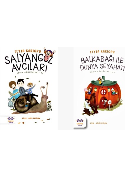 Şehir Günlükleri 2 Kitap Set (Salyangoz Avcıları- Balkabağı ile Dünya Seyahati) - Feyza Kartopu