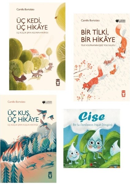 Üç Kedi Üç Hikaye - Bir Tilki Bir Hikaye - Üç Kuş Üç Hikaye ( Çise Hediye)