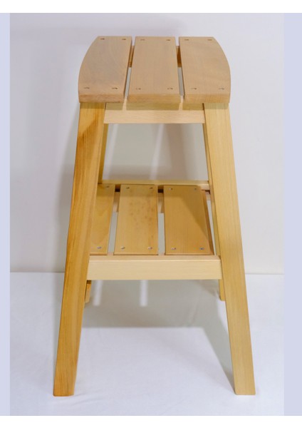 Çok Amaçlı Ahşap Merdiven Tabure – 2 Basamaklı - El Yapımı fırsatları