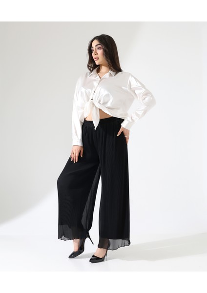 Piliseli Astarlı Şifon Pantolon fiyatları
