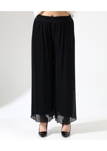 Piliseli Astarlı Şifon Pantolon indirimleri