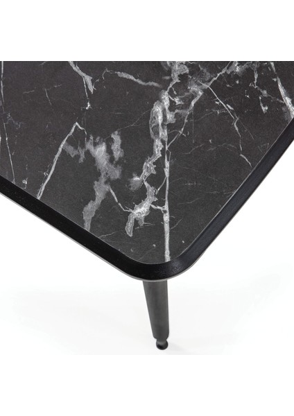 60x100 cm Lüx Ayaklı Orta Sehpa Siyah Mermer A11 modelleri