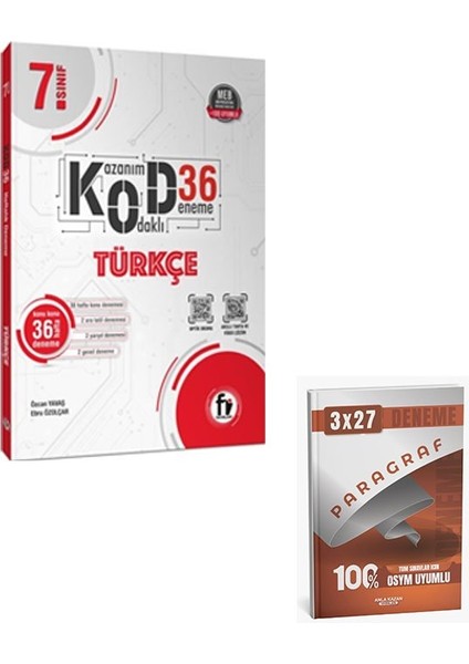 Fi 2026 7. Sınıf Türkçe Kod 36 Deneme+Anla Kazan Paragraf