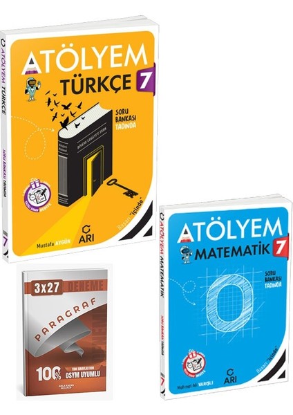 Arı 2026 7. Sınıf Türkçe+Matematik Atölyem Türkçemino+Anla Kazan Paragraf