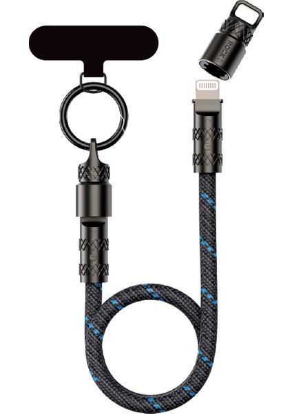 R15 Bilek Askılı Şarj Kablosu - Type-C To Lightning - 27W - 30 cm