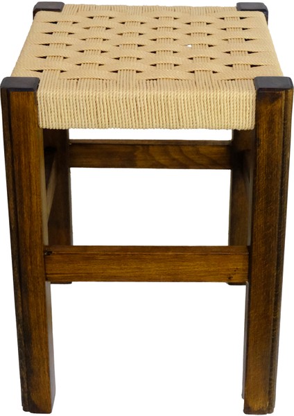 El Yapımı Ahşap Örmeli Hasır Tabure 40 cm | Şık ve Zarif Tasarım modelleri