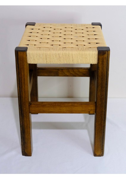 El Yapımı Ahşap Örmeli Hasır Tabure 40 cm | Şık ve Zarif Tasarım fırsatları