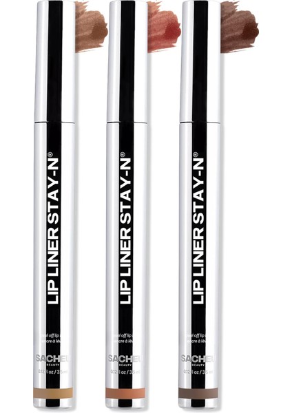 Lip Liner Stay-N Soyulabilir Uzun Süre Kalıcı Dudak Çizgisi Belirginleştirici 3'lü Set