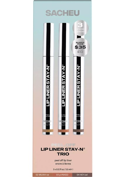 Lip Liner Stay-N Soyulabilir Uzun Süre Kalıcı Dudak Çizgisi Belirginleştirici 3'lü Set modelleri