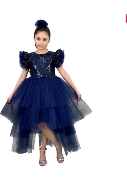 Pul Payet Kuyruklu Kız Çocuk Mezuniyet Abiye