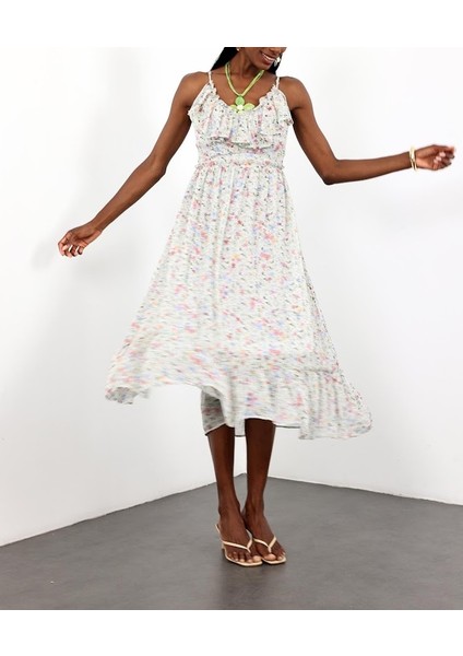 Çiçekli Şifon Elbise fiyatları