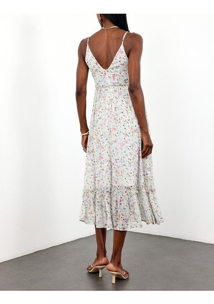 Çiçekli Şifon Elbise modelleri