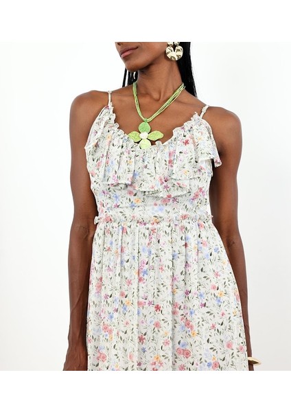 Çiçekli Şifon Elbise fırsatları