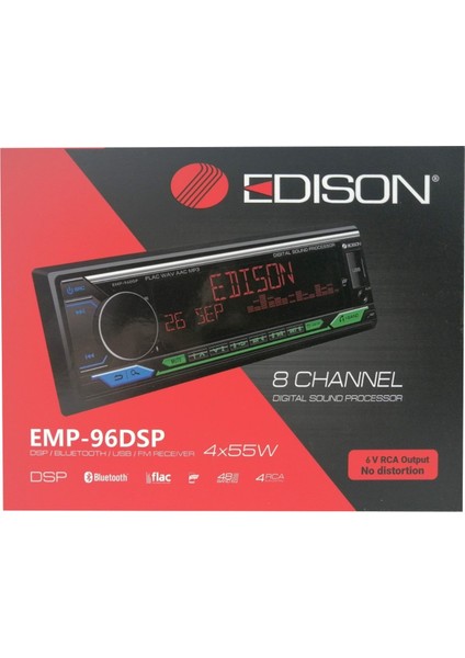 Emp 96 Dsp Oto Teyp 4 Anfi Çıkışlı Dsp Işlemcili Telefon Kontrollü Usb/bt /aux/48 Band Eq fiyatları