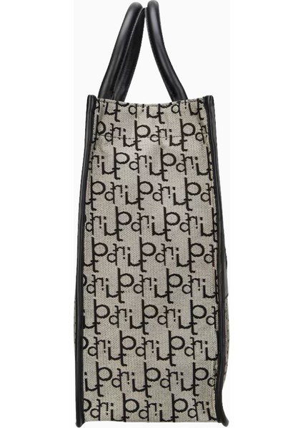 Elea Tote Çanta, Kadınlara Özel Şık ve Lüks Jakarlı Kumaşlı, Dana Derisi Detaylı modelleri