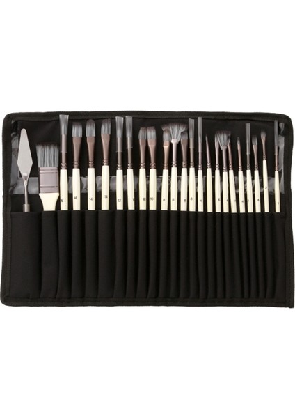 24 Parça Kanvas Çanta Naylon Yün Fırça Seti (Yurt Dışından) fiyatları