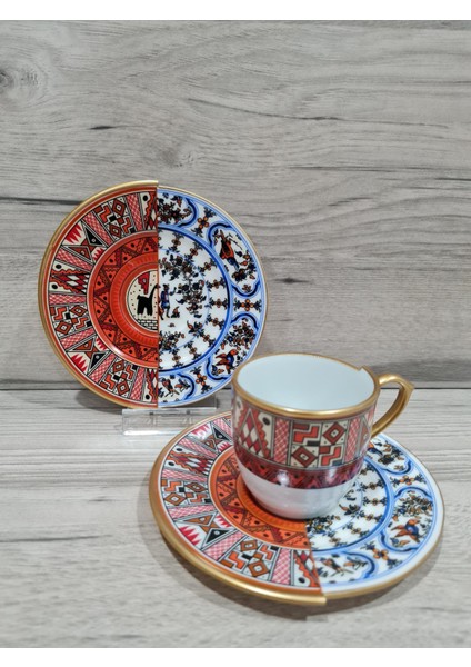 12 Parça 6 Kişilik Porselen Türk Kahvesi Fincan Takımı Nora Serisi fiyatları
