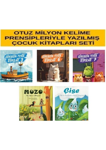 Set 30 Milyon Kelime ile Yazılmış Güvercin Posta Teşkilatı 5-6-7 Çise ve Muzo Hikaye Kitabı Hediye fiyatları