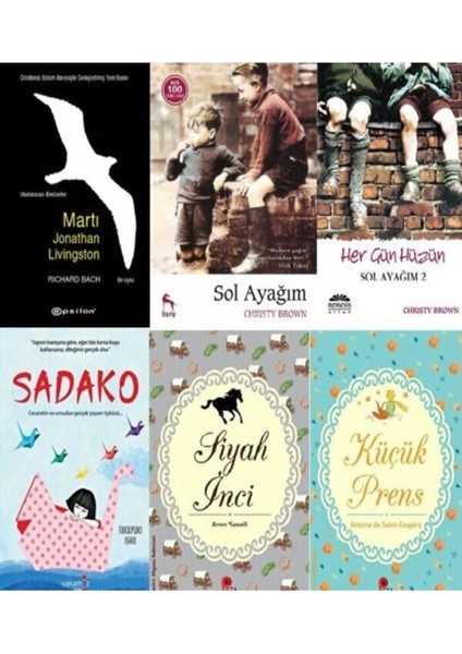 Set Martı - Sol Ayağım - Her Gün Hüzün - Sadako - Küçük Prens - Siyah Inci Hediye